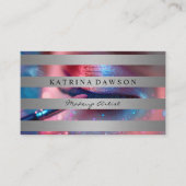 明るい色のファッション化粧 | ストライプの 名刺 (正面)