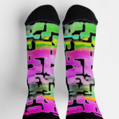 明るい色のファンキー抽象芸術 ソックス (上部)