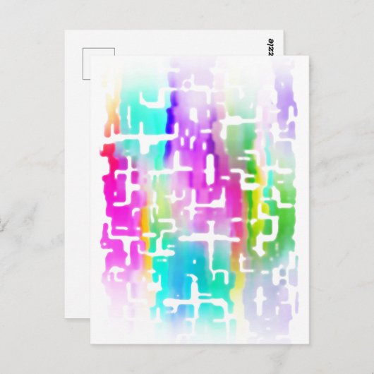 明るい色のファンキー抽象芸術 ポストカード (正面/裏面)