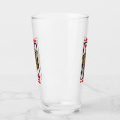 明るい色のファンシーハートク遊イーンのカード タンブラーグラス (左)