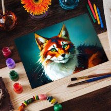 明るい色のファンタジー赤毛白猫