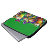 明るい色のフェスティバルマルディグラス飲料 ラップトップスリーブ (正面下部)