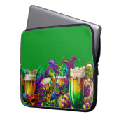明るい色のフェスティバルマルディグラス飲料 ラップトップスリーブ (正面左)