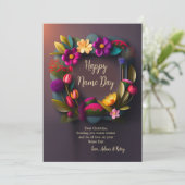 明るい色のフローラリース名デイカード シーズンカード (スタンド正面)