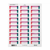 明るい色のブロックフレーム1フォトクリスマスカード ラベル (フルシート)