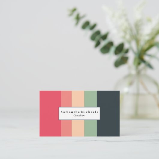 明るい色のブロック名刺 名刺 (スタンド正面)