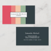 明るい色のブロック名刺 名刺 (正面/裏面)