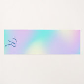 明るい色のホログラフィック背景 ヨガマット (正面(横))