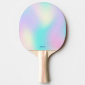 明るい色のホログラフィック背景 卓球ラケット (正面)