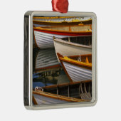 明るい色のボート-木製ボートセンター メタルオーナメント (右)