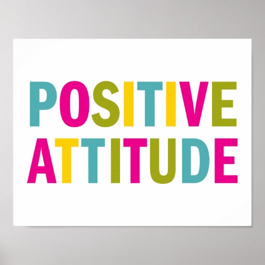 明るい色のポジティブな態度 ポスター (正面)