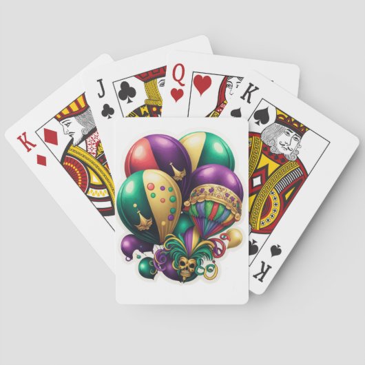明るい色のマルディグラスバルーン トランプ (裏面)