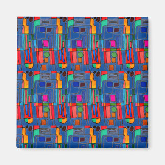 明るい色のモダン抽象デザイン マグネット