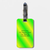 明るい色のモノグラムの荷札 ラゲッジタグ (裏面縦)