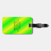 明るい色のモノグラムの荷札 ラゲッジタグ (裏面横)