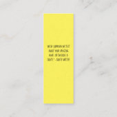 明るい色のライター作家のブックマーク スキニー名刺 (裏面)