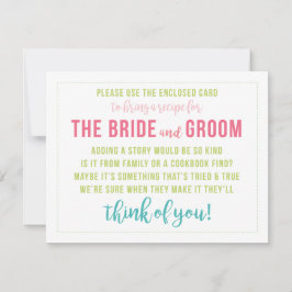 明るい色のレシピカードシャワー挿入 シーズンカード