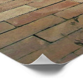 明るい色のレンガの壁 ポスター (角)