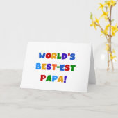 明るい色の世界で最も最高のなパパのTシャツおよびギフト カード (黄色い花)