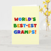 明るい色の世界で最も最高のなGrampsのギフト カード (黄色い花)