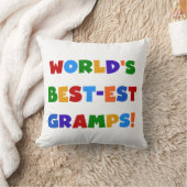 明るい色の世界で最も最高のなGrampsのギフト クッション (ブランケット)