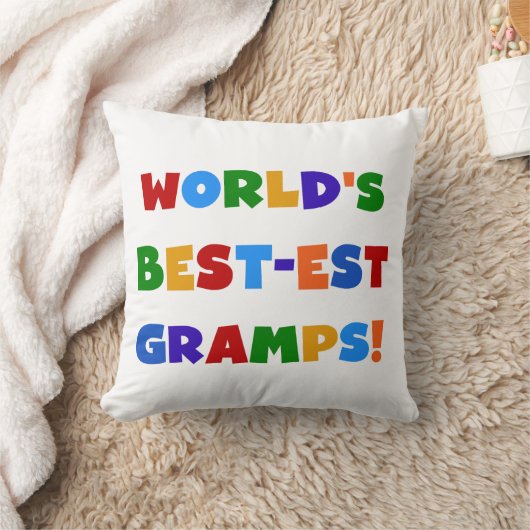 明るい色の世界で最も最高のなGrampsのギフト クッション (ブランケット)