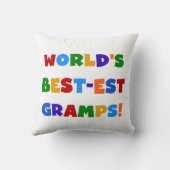 明るい色の世界で最も最高のなGrampsのギフト クッション (裏面)