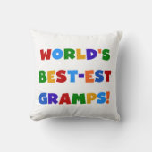 明るい色の世界で最も最高のなGrampsのギフト クッション (正面)