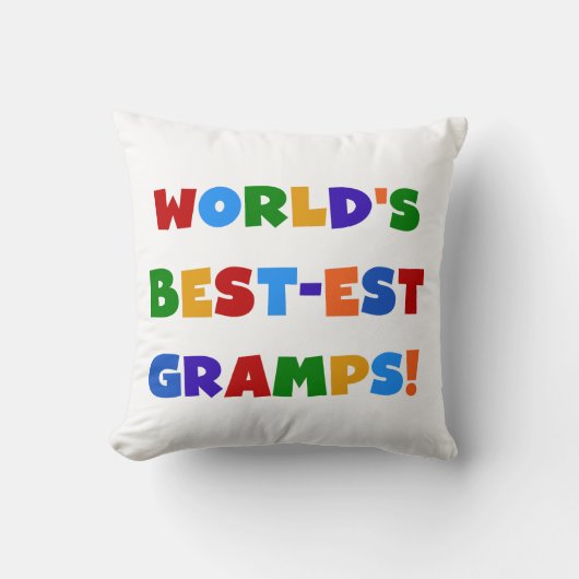 明るい色の世界で最も最高のなGrampsのギフト クッション (正面)