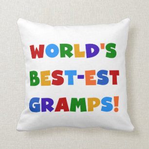 明るい色の世界で最も最高のなGrampsのギフト クッション