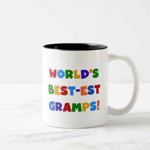 明るい色の世界で最も最高のなGrampsのギフト ツートーンマグカップ