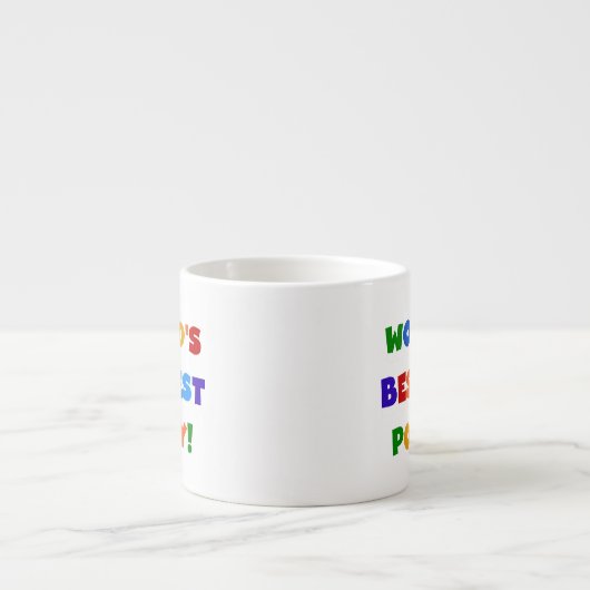 明るい色の世界で最高の最もポピーなプレゼント エスプレッソカップ (正面)