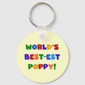 明るい色の世界で最高の最もポピーなプレゼント キーホルダー (正面)