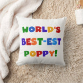 明るい色の世界で最高の最もポピーなプレゼント クッション (ブランケット)