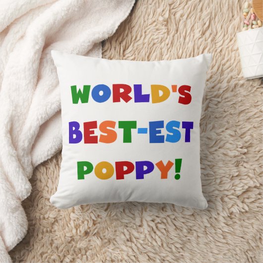 明るい色の世界で最高の最もポピーなプレゼント クッション (ブランケット)