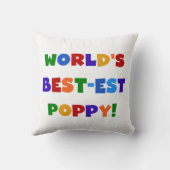 明るい色の世界で最高の最もポピーなプレゼント クッション (裏面)