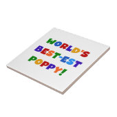 明るい色の世界で最高の最もポピーなプレゼント タイル (側面)