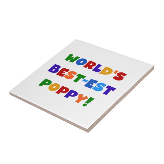 明るい色の世界で最高の最もポピーなプレゼント タイル (側面)