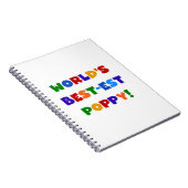 明るい色の世界で最高の最もポピーなプレゼント ノートブック (右側)