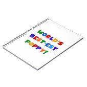 明るい色の世界で最高の最もポピーなプレゼント ノートブック (左側)