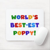 明るい色の世界で最高の最もポピーなプレゼント マウスパッド (マウス)
