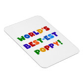 明るい色の世界で最高の最もポピーなプレゼント マグネット (右側)