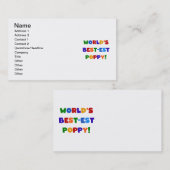 明るい色の世界で最高の最もポピーなプレゼント 名刺 (正面/裏面)