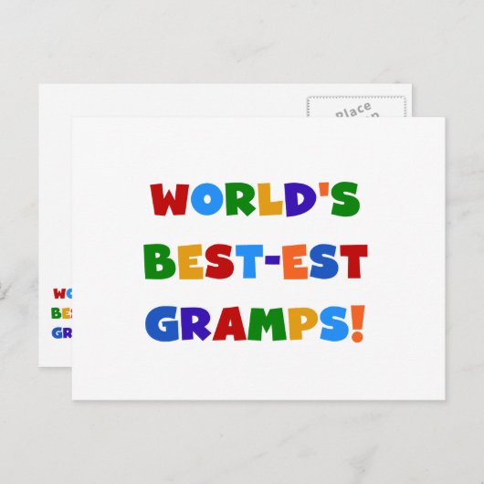 明るい色の世界のグランプ最高のスギフト ポストカード (正面/裏面)