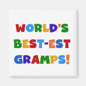 明るい色の世界のグランプ最高のスギフト マグネット (正面)