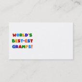 明るい色の世界のグランプ最高のスギフト 名刺 (裏面)