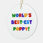 明るい色の世界のベスト米国東部標準時刻のケシのギフト セラミックオーナメント (左)