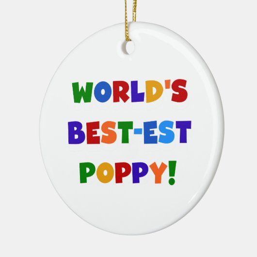 明るい色の世界のベスト米国東部標準時刻のケシのギフト セラミックオーナメント (左)