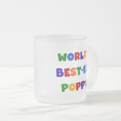 明るい色の世界のベスト米国東部標準時刻のケシのギフト フロストグラスマグカップ (正面右)