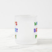 明るい色の世界のベスト米国東部標準時刻のケシのギフト フロストグラスマグカップ (中央)